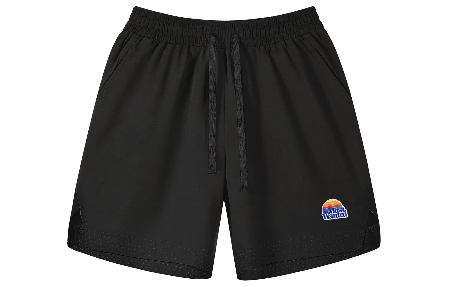 Детские шорты повседневные с вышивкой MostwantedLab, Black Embroidered