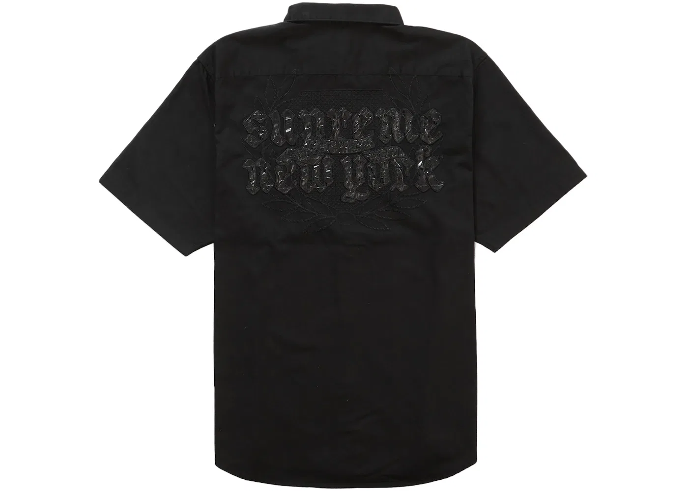 Мужская рубашка с коротким рукавом с патчем Supreme Croc Patch Supreme, Black