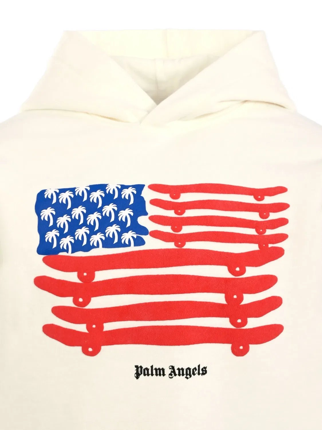 Худи Skateboard Flag Palm Angels, белый — фото 2