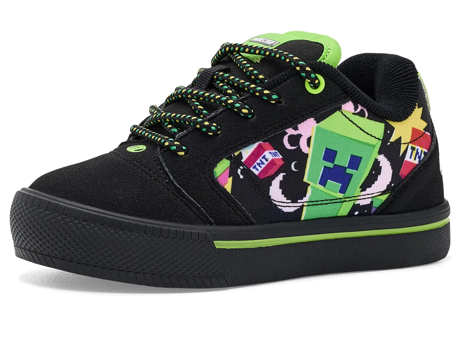 Кроссовки Minecraft Pro25 (для маленьких и больших детей и взрослых) Heelys, Black/Green/Multi — фото 2