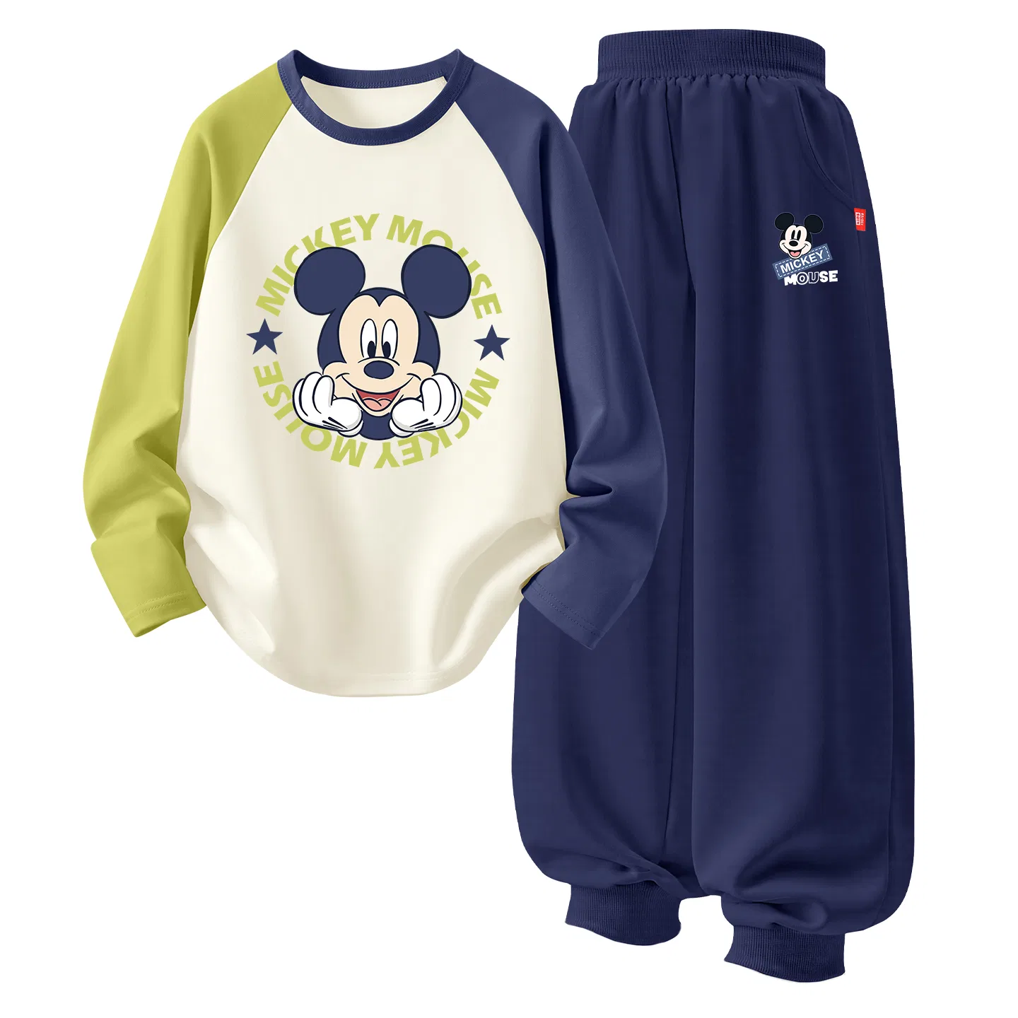 Детский комплект спортивной одежды с круглым вырезом Disney, Dito Smile Green Blue+Dihappy K Navy Blue