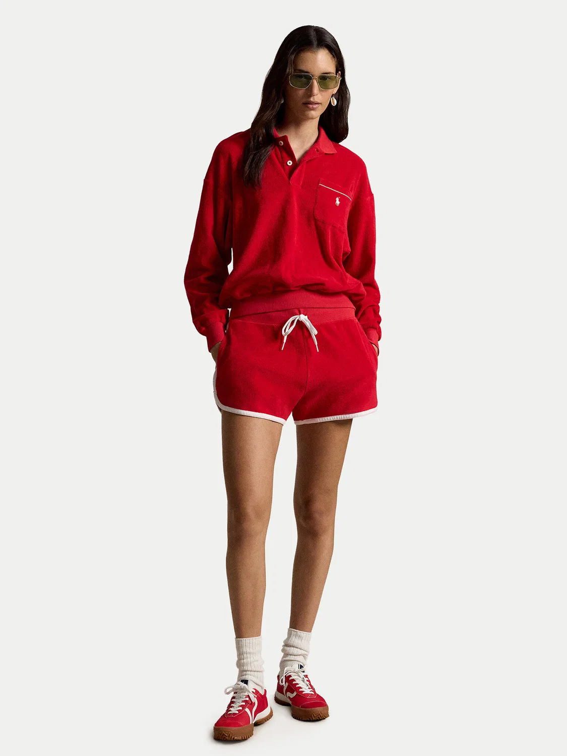 Женский свитшот свободного кроя Polo Ralph Lauren, красный — фото 2