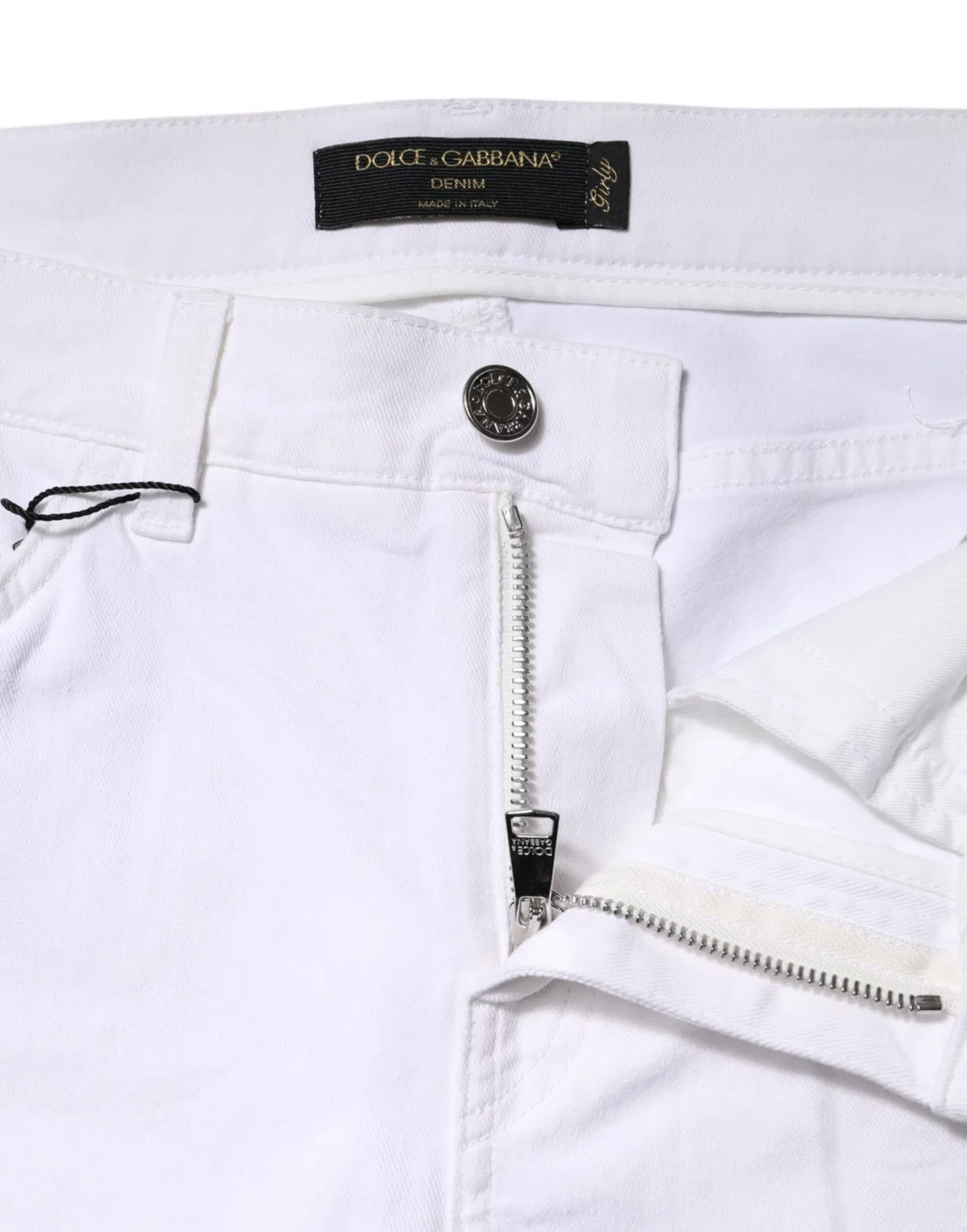 Женские джинсы с цветочной вышивкой Skinny 5 Pockets Dolce & Gabbana, White — фото 2