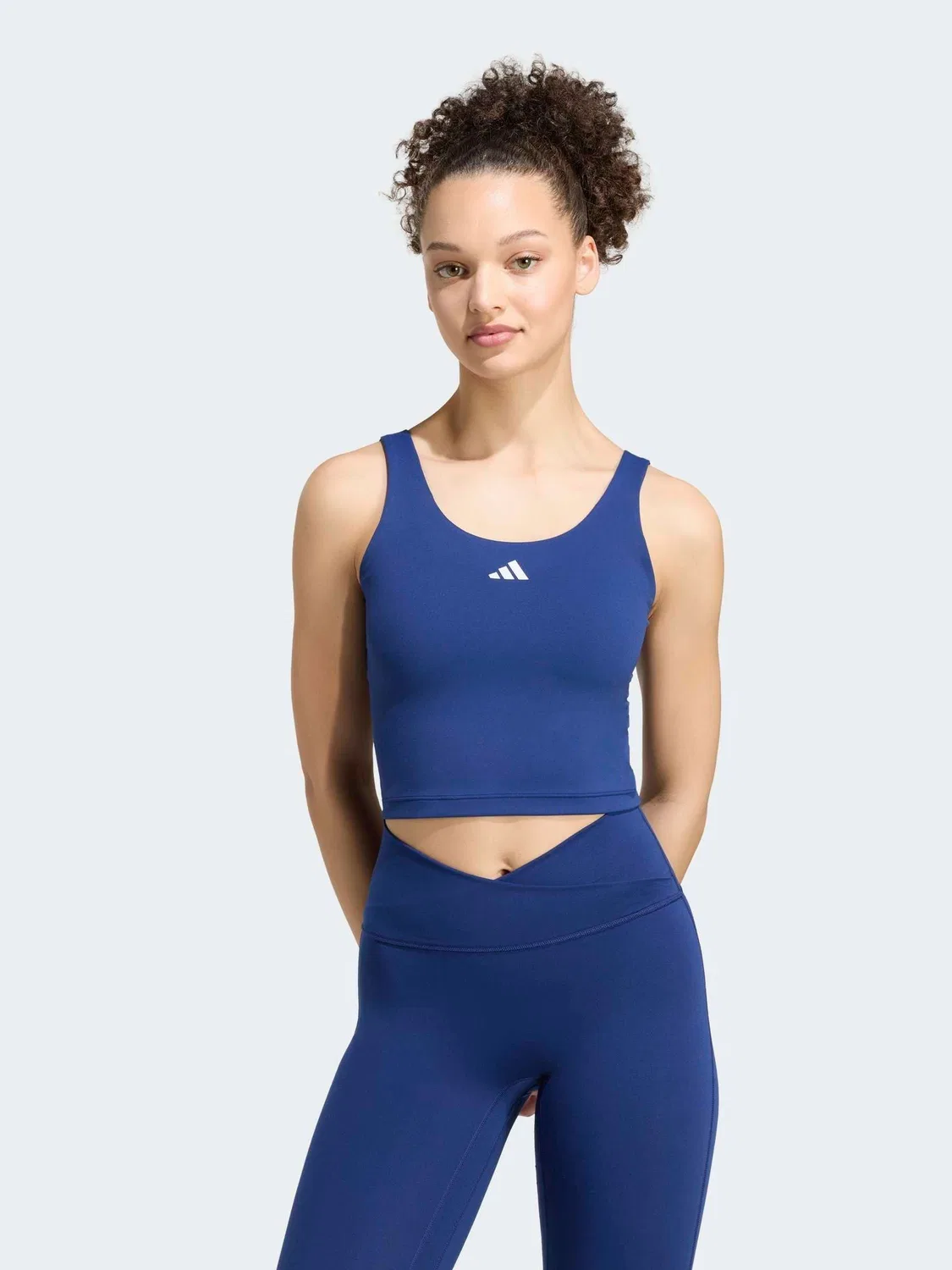 Топ-майка с scoop back adidas Studio All Me Light Support adidas, Navy