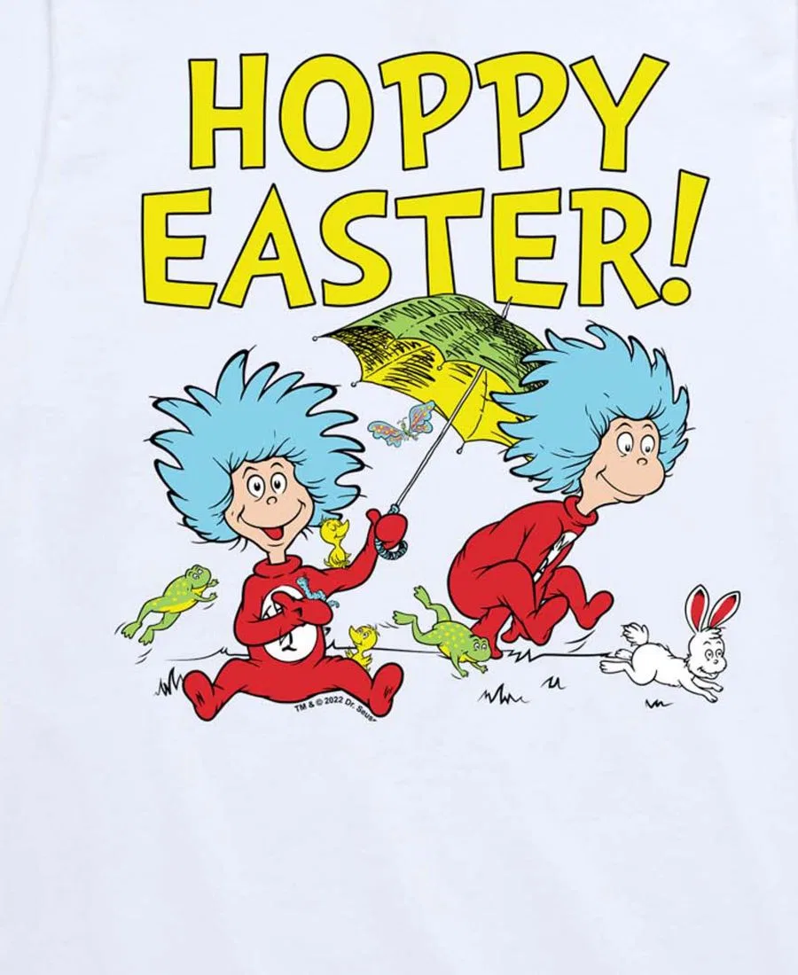 Детская футболка с коротким рукавом и принтом Hoppy Easter Dr. Seuss Hybrid, White — фото 3