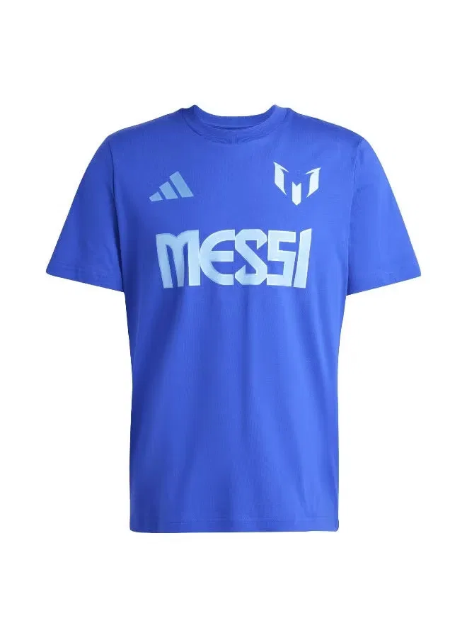 Футболка графическая с принтом Messi Adidas, синий — фото 3