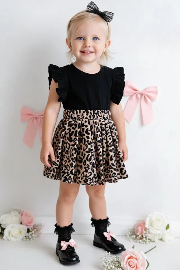 Детское платье для девочек с принтом Leopard Parla Kids, Leopard