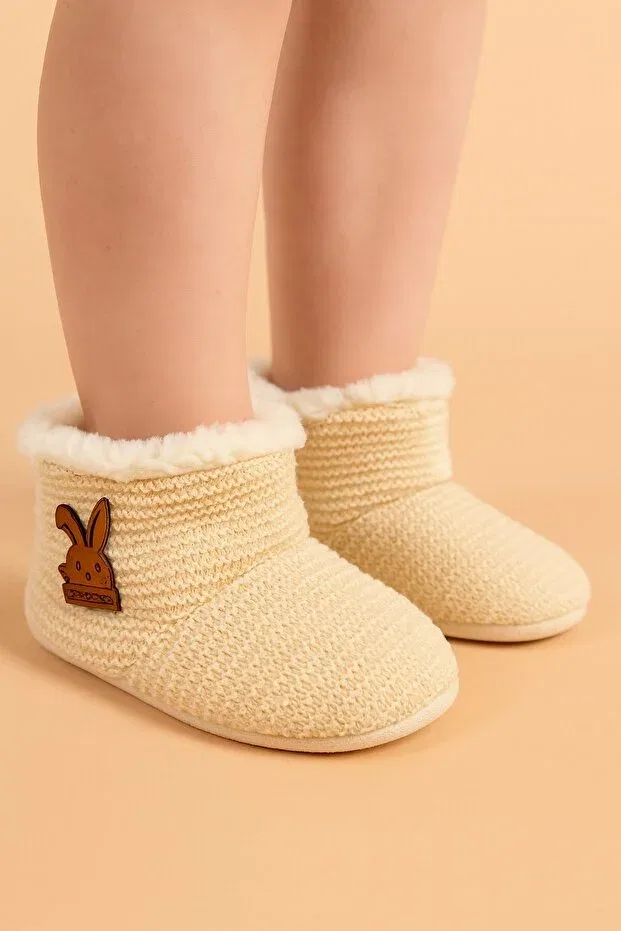 Детские пинетки-тапочки из трикотажа Dinamik Çocuk, Beige