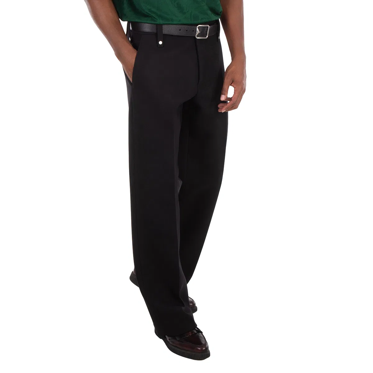 Брюки классические из шерстяной смеси Wool Blend Tailored Trousers Burberry, Black — фото 2