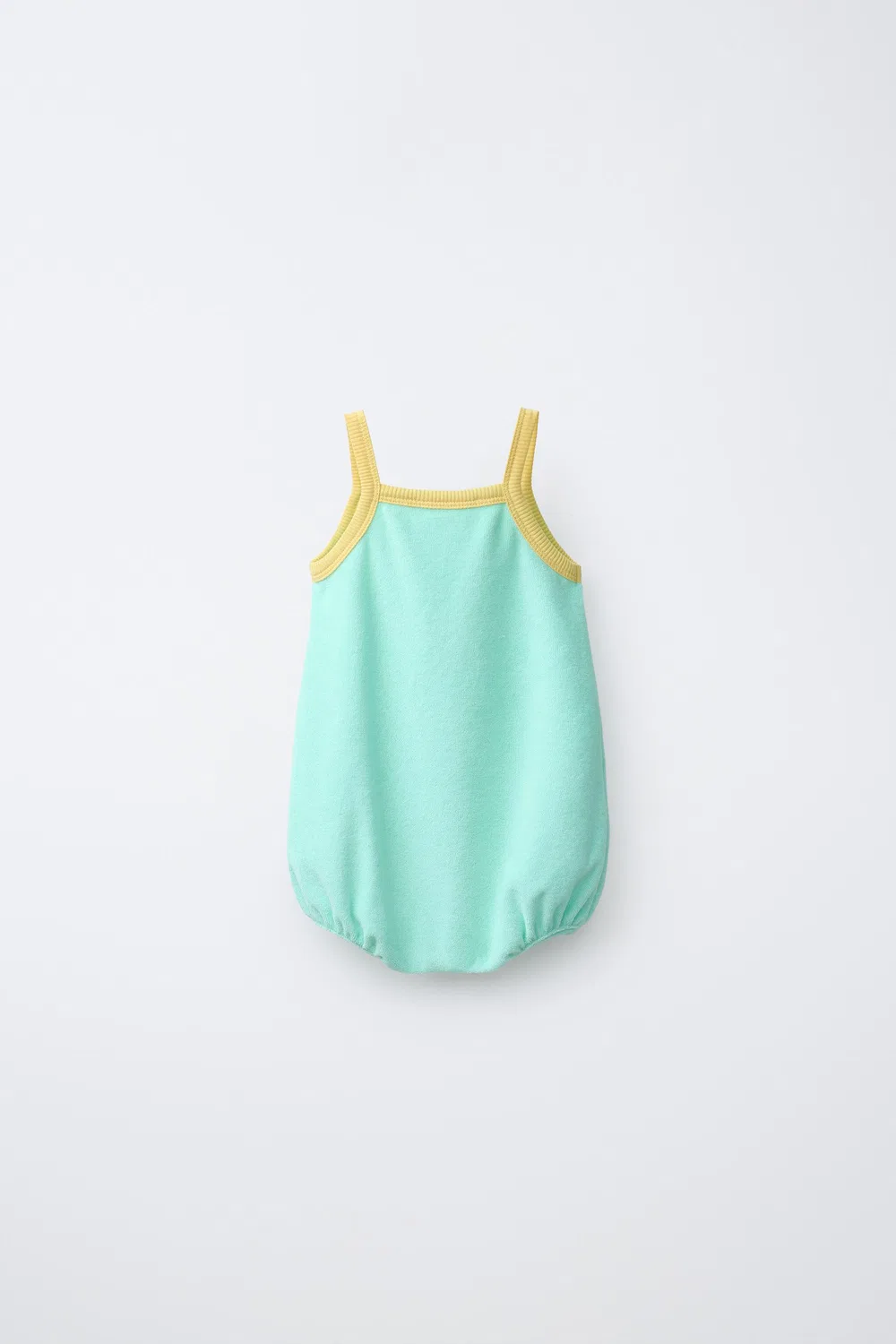 Комбинезон из контрастной махровой ткани ZARA, Washed Green — фото 2