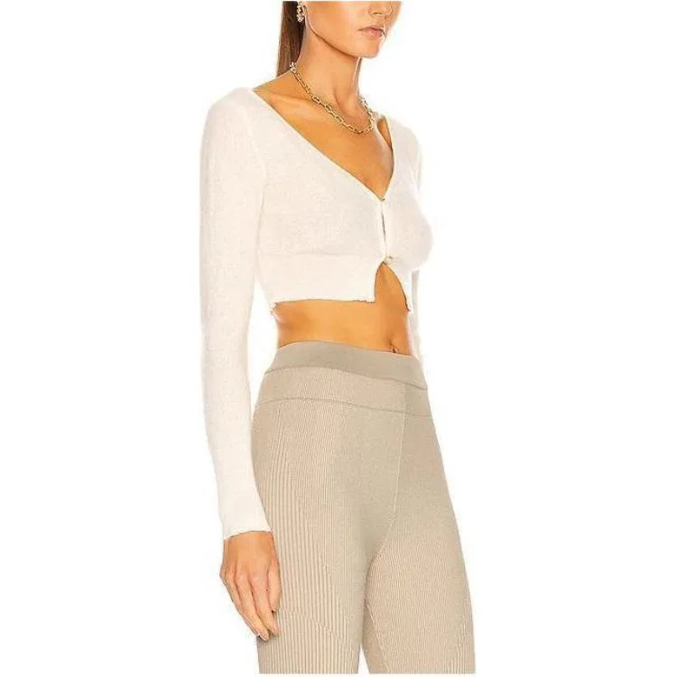 Мужской кардиган Jacquemus Le Cardigan Alzou, Ecru — фото 4