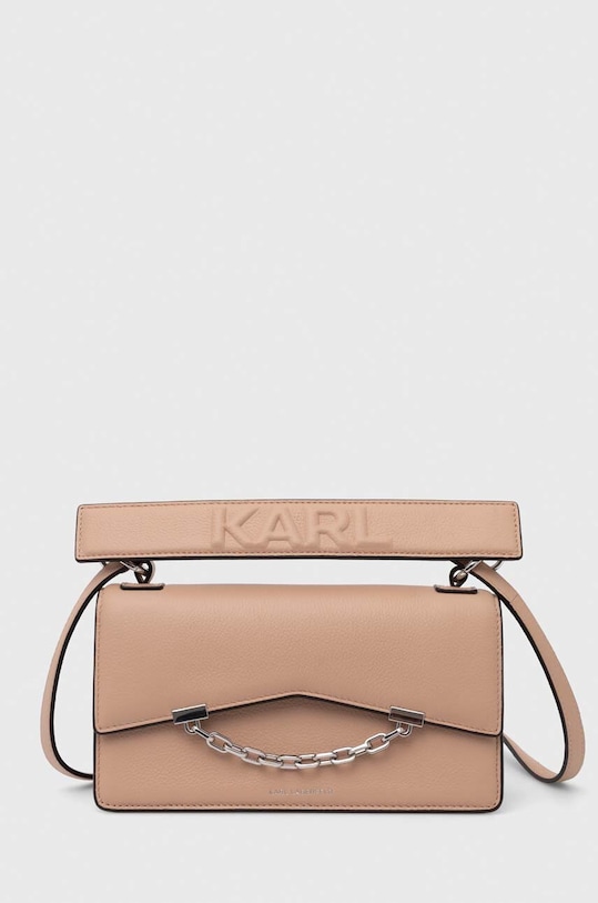 

Кожаная сумка Karl Lagerfeld, розовый