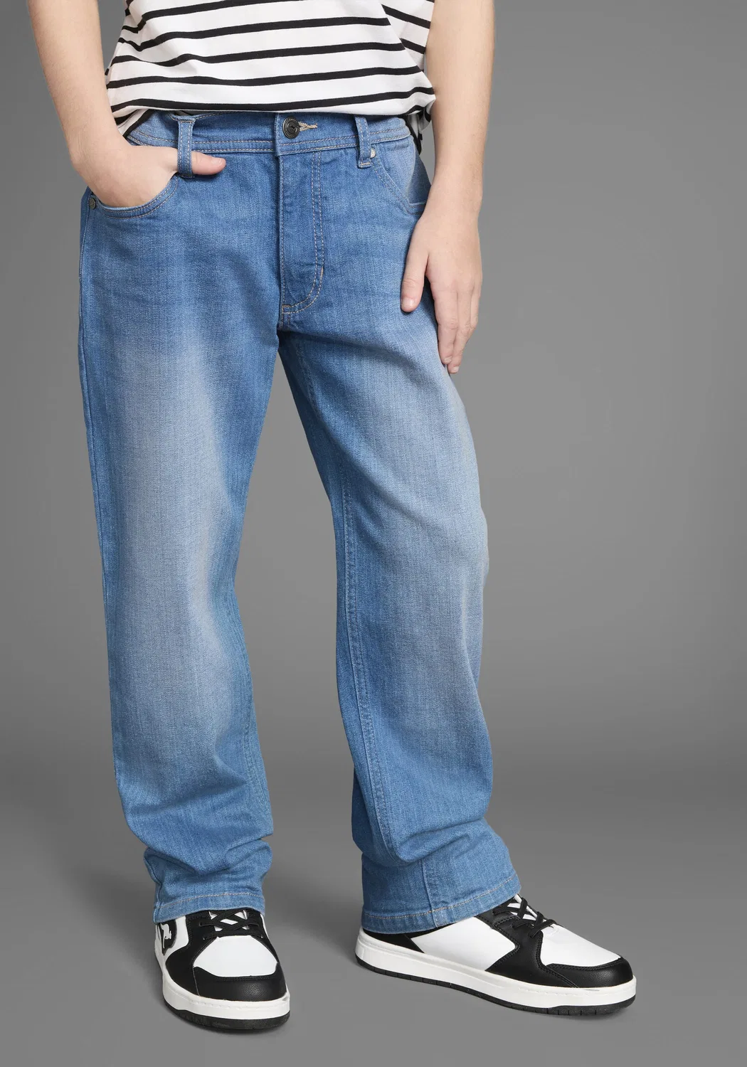 Джинсы loose-fit, синие, Kangaroos, blue stone — фото 2