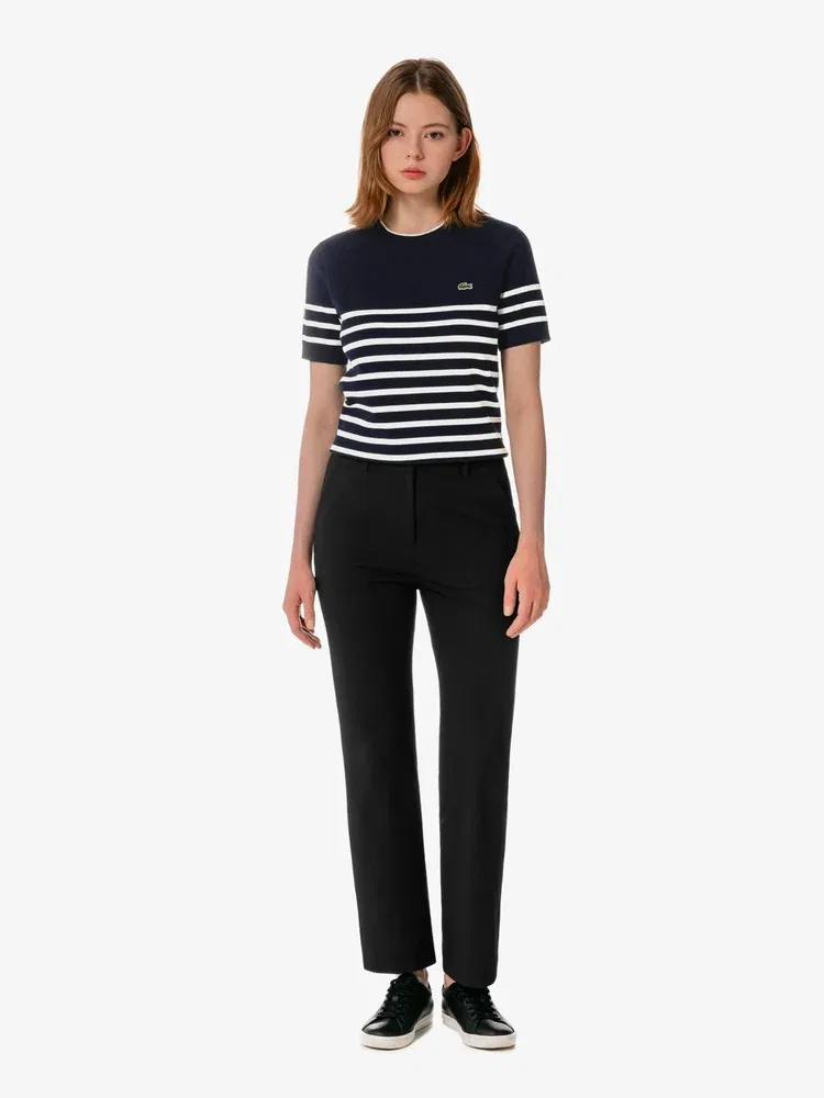 Брюки LACOSTE Easy Slack, прямые, черные