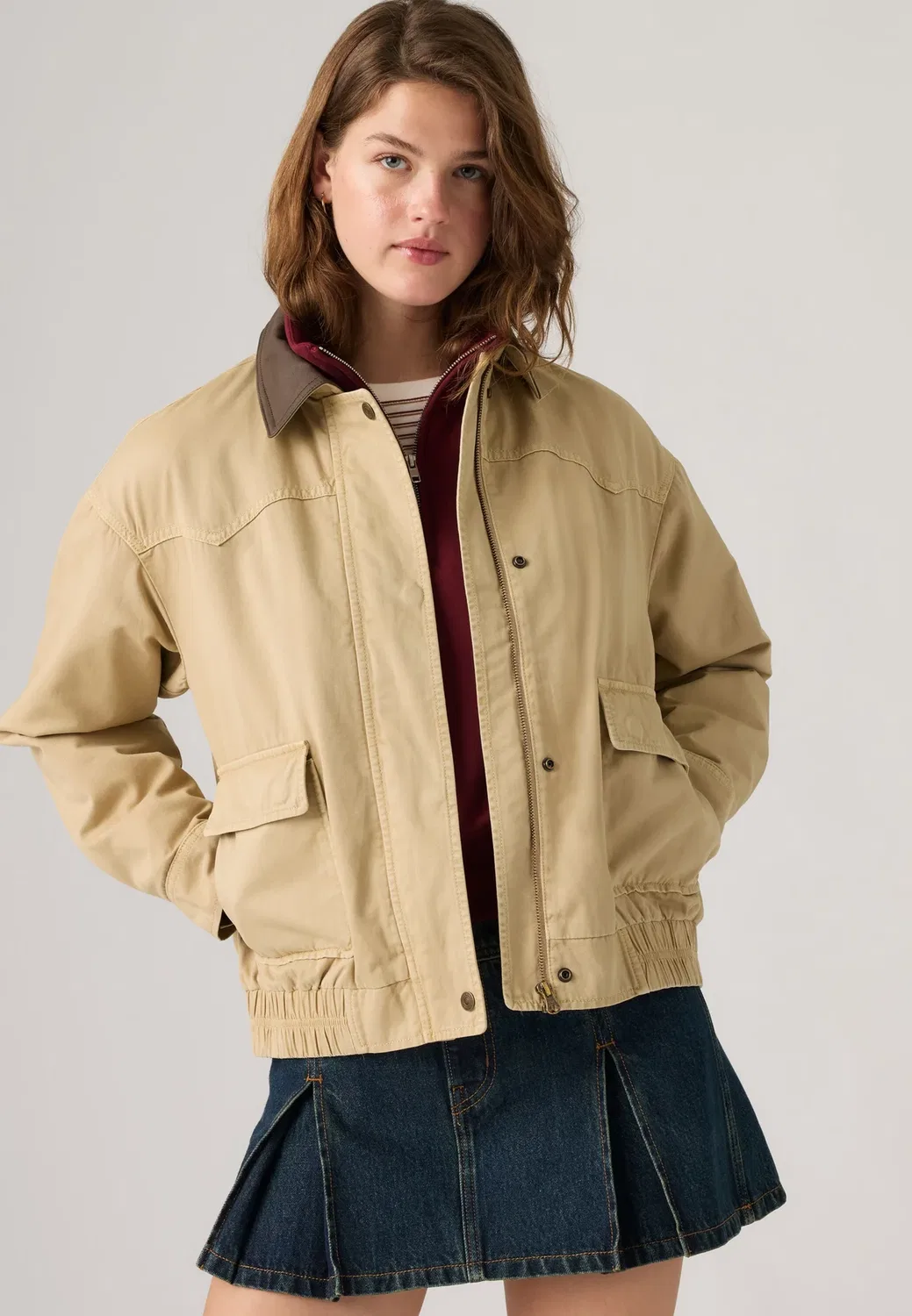 Куртка в стиле вестерн «Папская куртка Винни» - летняя куртка Levi'S, Gd Travertine