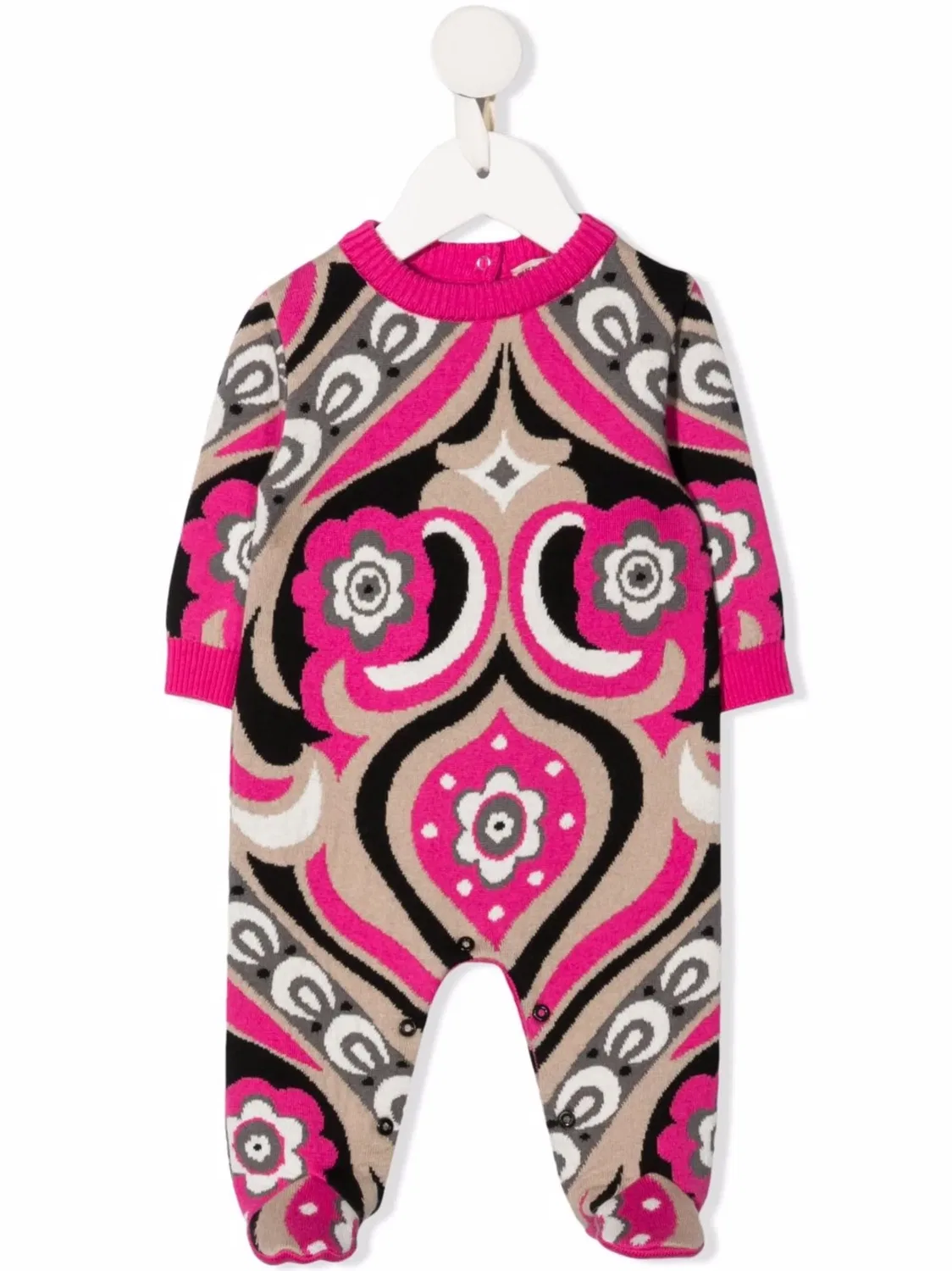 Детская вязаная пижама PUCCI, фуксия/коричневый