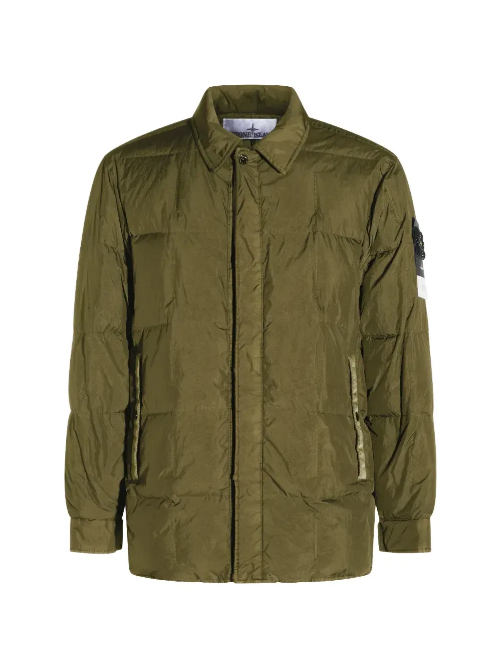 Стеганая куртка Crinkle Reps NY Stone Island, зеленый