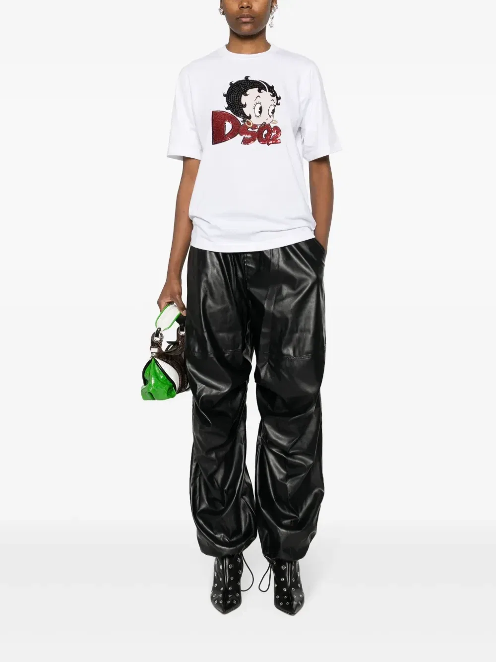 Футболка из коллаборации с Betty Boop Dsquared2, белый — фото 2