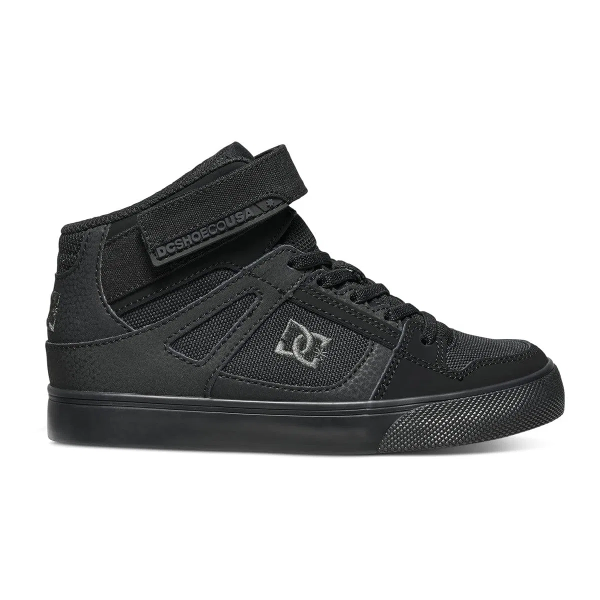 Детские скейт-кеды для мальчиков высокие Pure High-top Ev DC Shoes, Black — фото 2