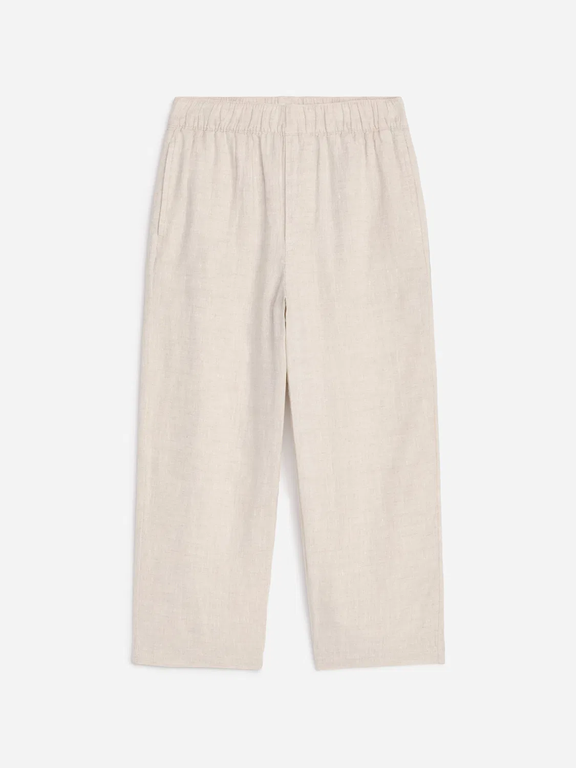 Брюки без застежек, изготовленные из смеси льна Arket, Beige