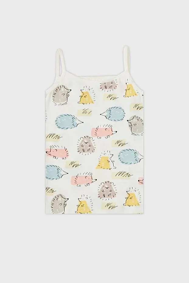 Детский комплект нижнего белья для девочек с принтом Patterned 100% cotton string strap 2-piece underwear set girls' set 6651011 Lela, Ecru-Yellow — фото 2