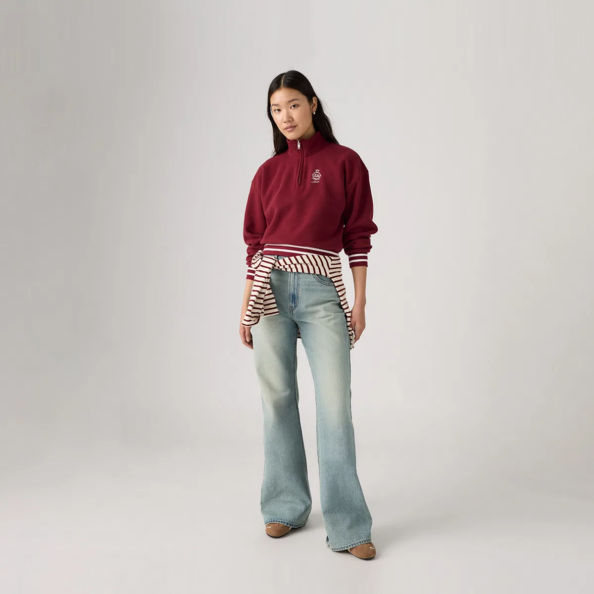 Женские джинсы клеш Light Blue Levi's — фото 4