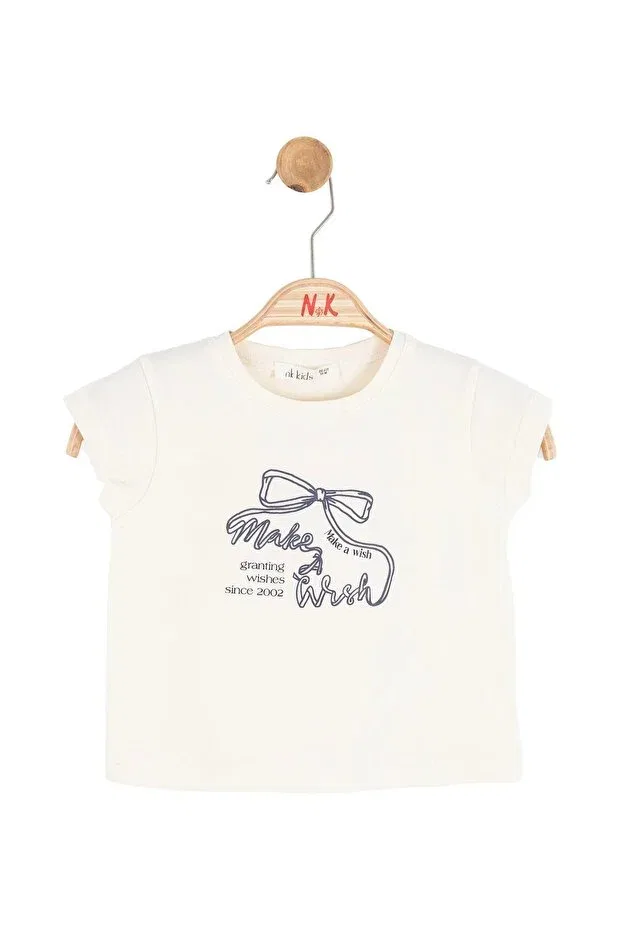 Детская футболка для девочек с принтом Nk Kids, Nude Color