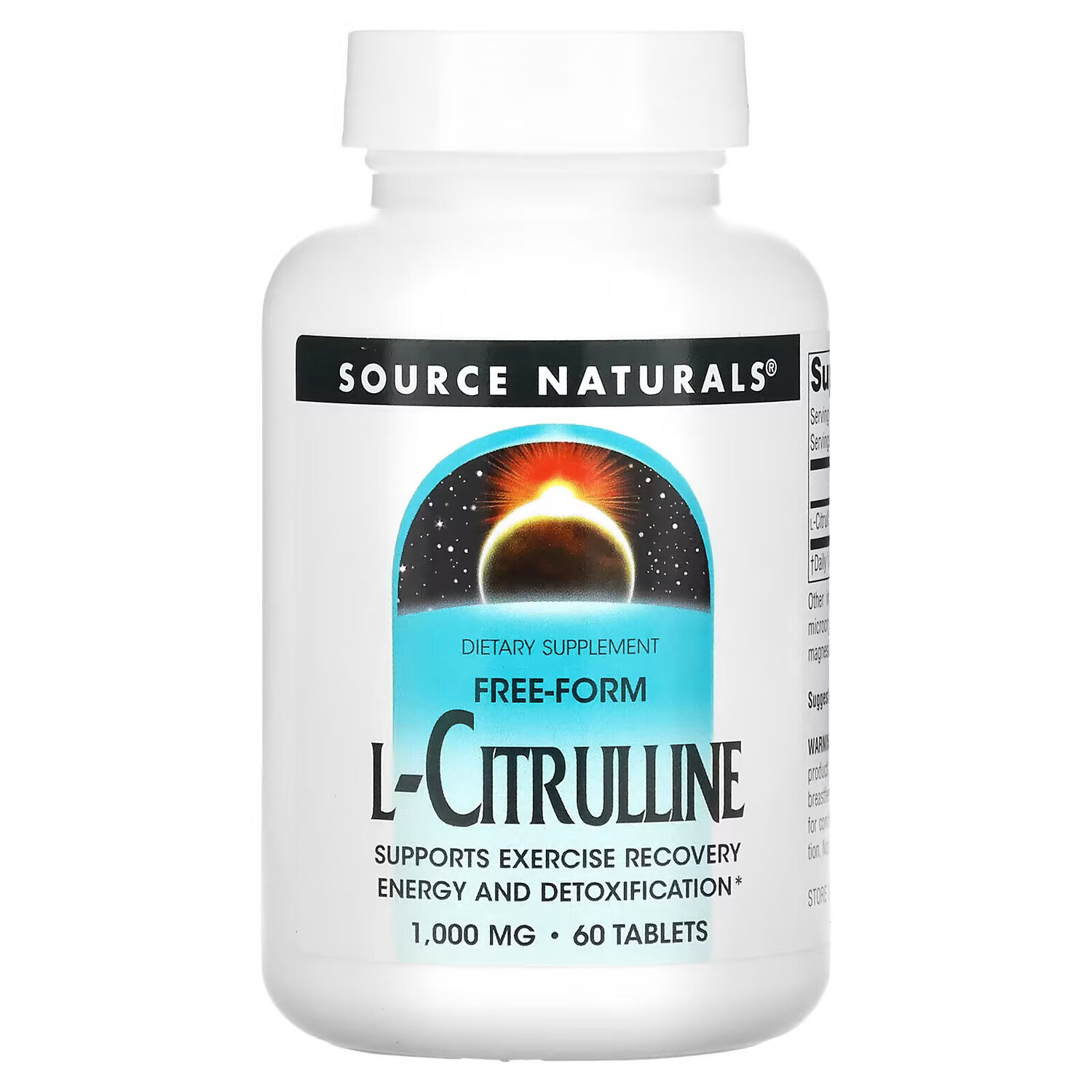 

Source Naturals, L-цитруллин, 1000 мг, 60 таблеток