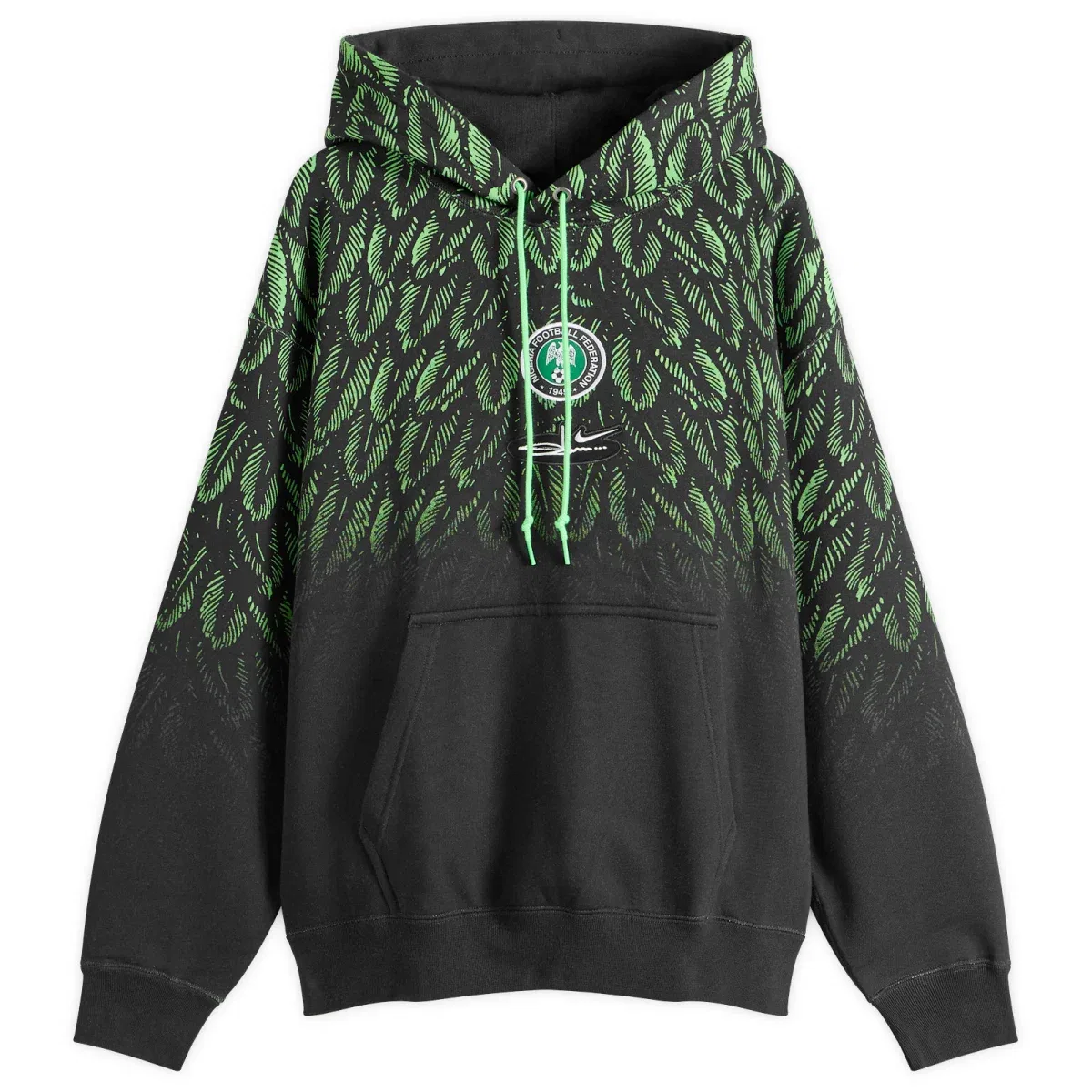 Худи с принтом Slawn Nigeria Solo Swoosh Nike, Black