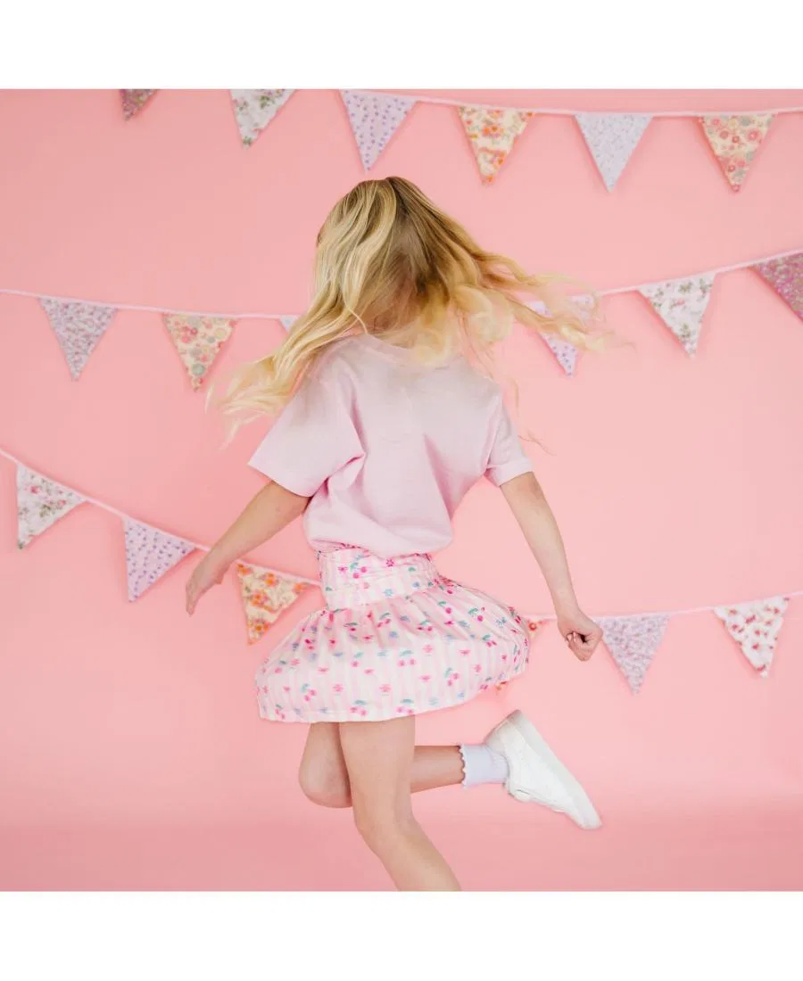 Юбка-шорты с принтом Cherry Bow Sweet Wink, Light Pink — фото 4