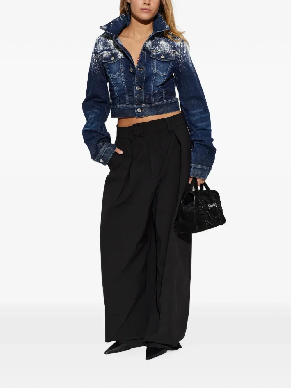 Брюки для сноуборда прямого кроя DSQUARED2, черный — фото 2