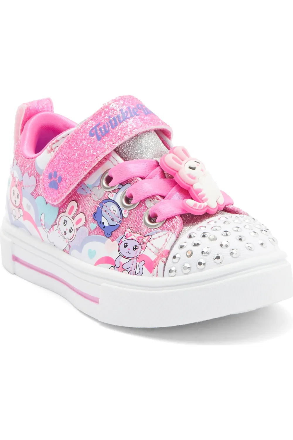 Детские кроссовки со светодиодами Twinkle Sparks Kittyverse SKECHERS, Pink Multi
