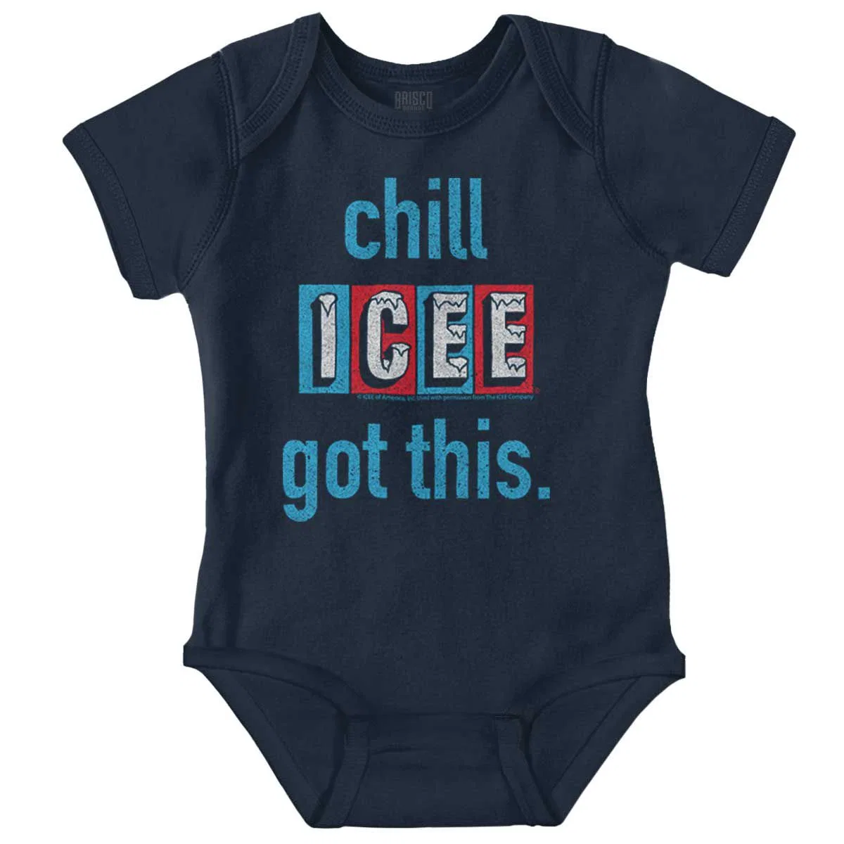 Детский боди-комбинезон с коротким рукавом ICEE Logo Chill I Got This Baby Romper Brisco Brands, Navy