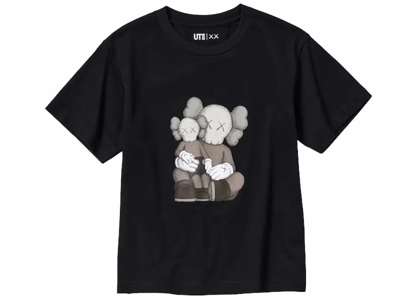 Детская футболка с принтом KAWS x Uniqlo Kids UT Short Sleeve Graphic T-shirt, Black