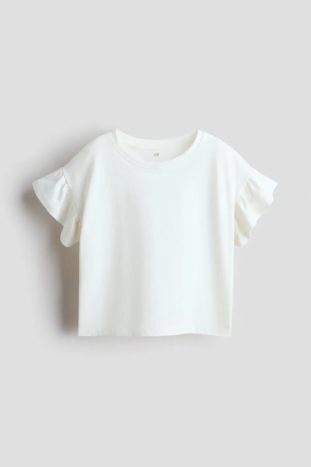 Рубашка с воланами на рукавах H&M, Weiß