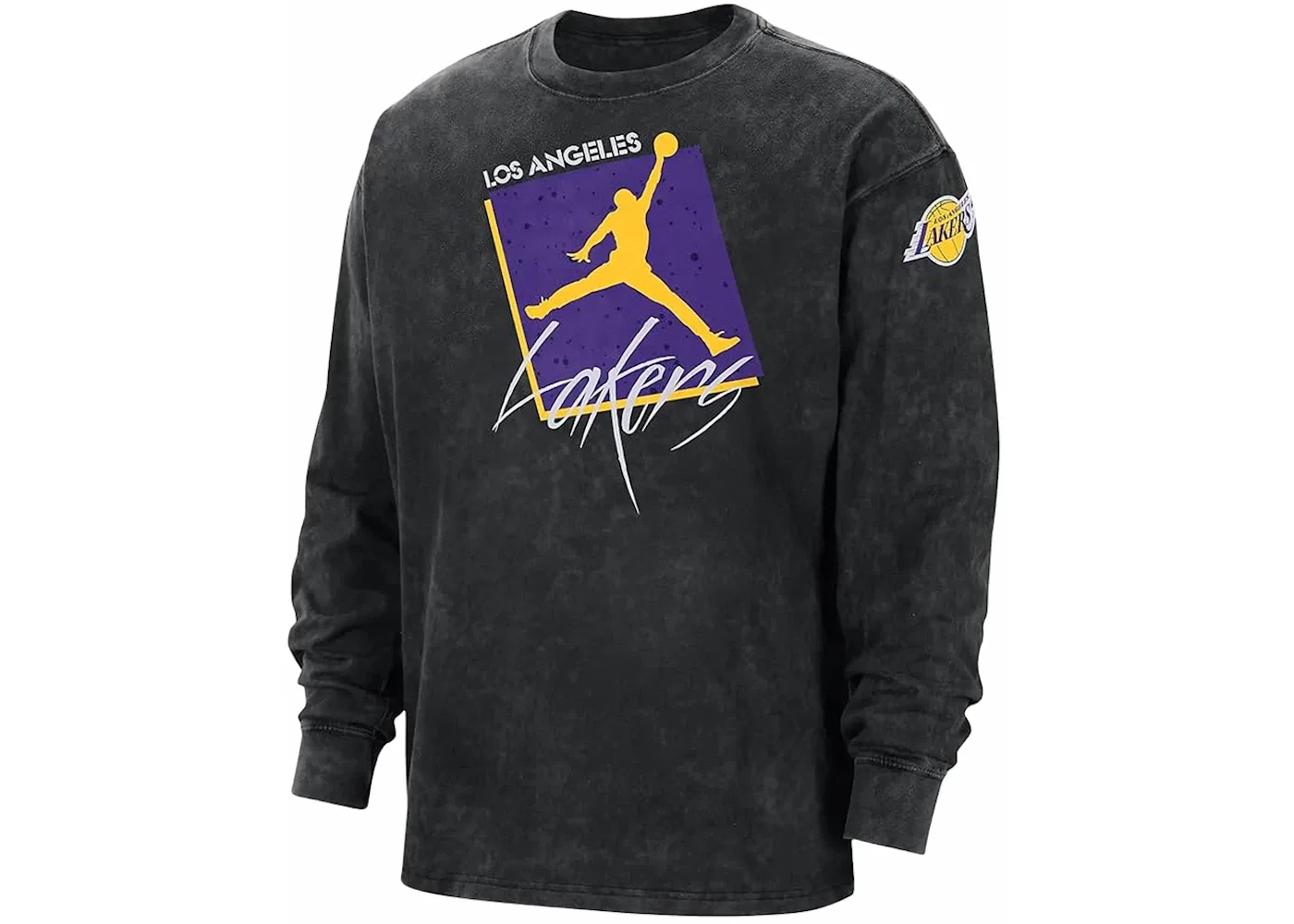 Мужская футболка с длинным рукавом Jordan NBA Los Angeles Lakers Max 90 Courtside L/S T-shirt Black