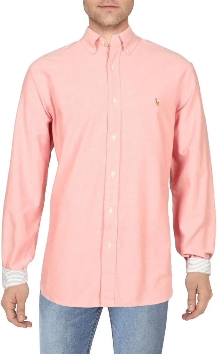 Мужская классическая рубашка с принтом Polo Ralph Lauren, Sunrise Red