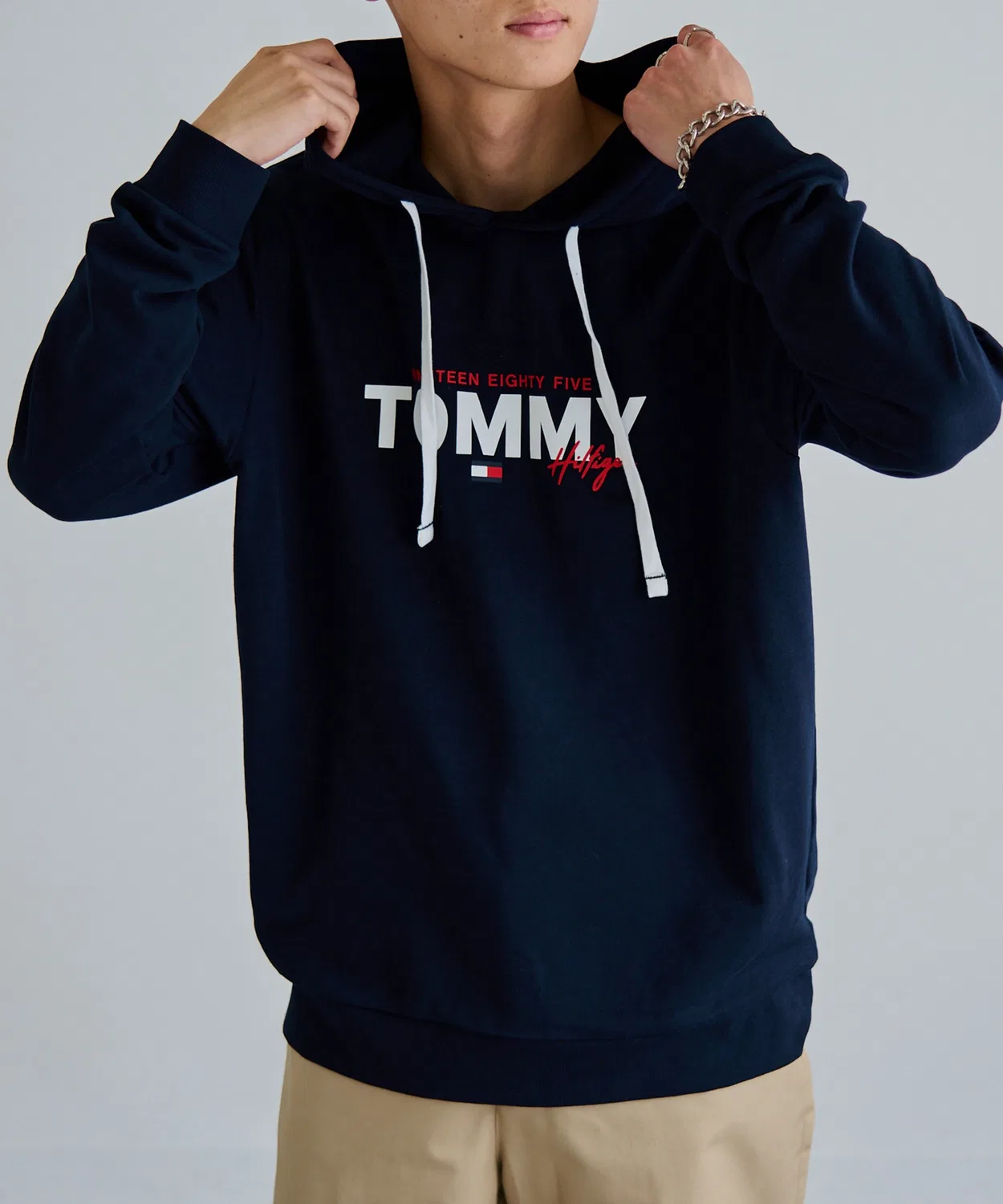 Мужское худи с длинным рукавомс принтом TOMMY HILFIGER, Blue — фото 3
