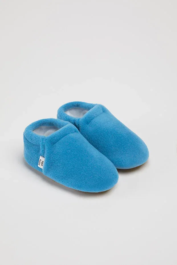 Детские пинетки из флиса на плоской подошве Babyzilla, Baby Blue