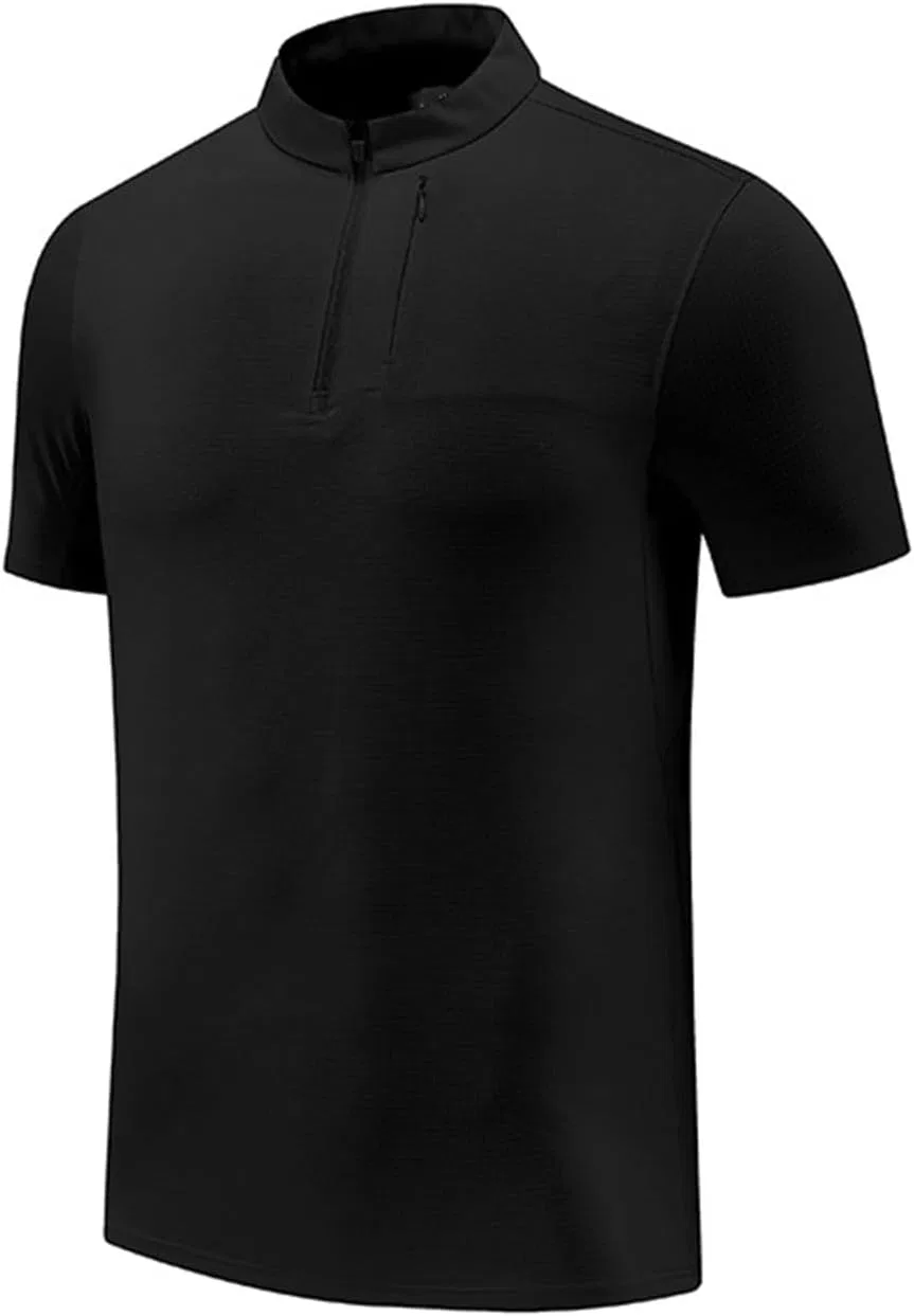 Мужская футболка с полузастежкой-молнией Basic Henley, Black