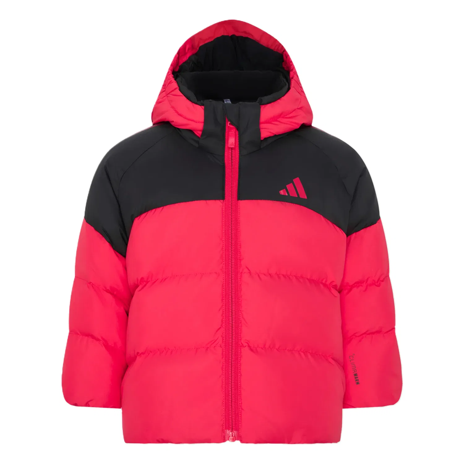 Детская куртка-пуховик с капюшоном Adidas, Pure Gemstone Red/Black