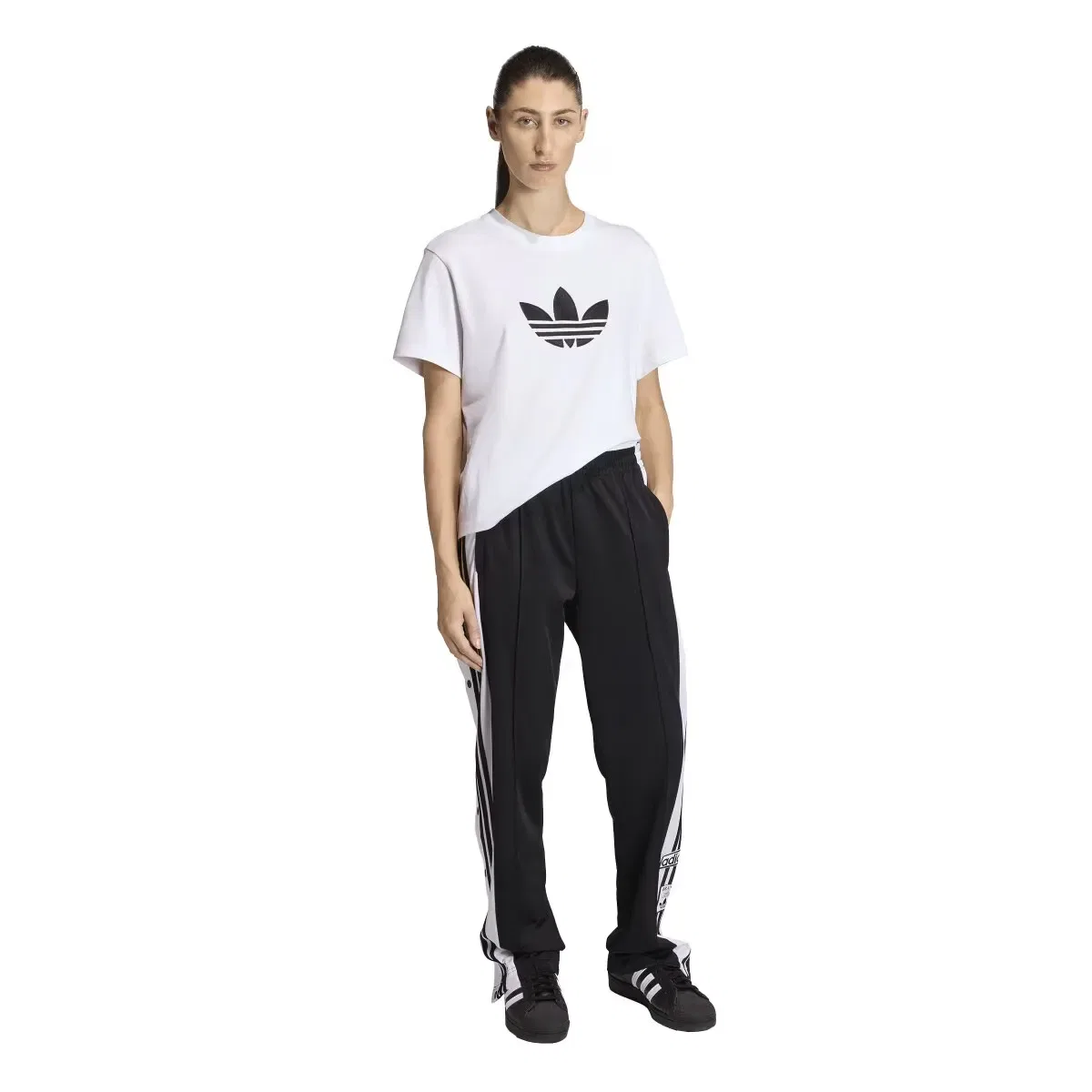 Женские спортивные штаны из полиэстера Adibreak adidas, Negro — фото 3