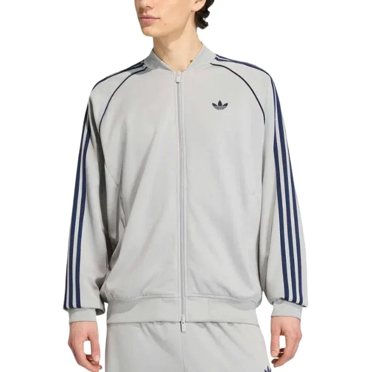 Мужская куртка свободного кроя Adicolor Classics Loose Track Jacket Adidas, серый — фото 2