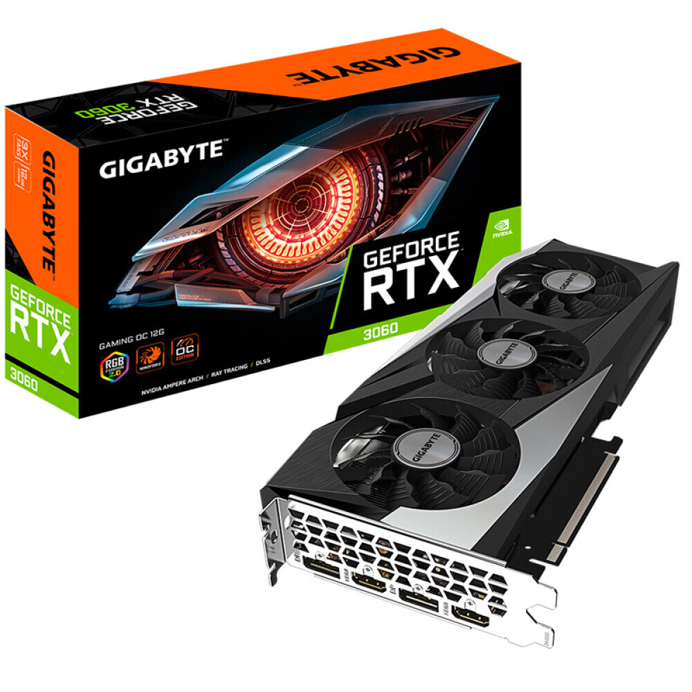 

Видеокарта дискретная Gigabyte RTX 3060 Gaming OC GDDR6 12GB Magic Eagle 2.0