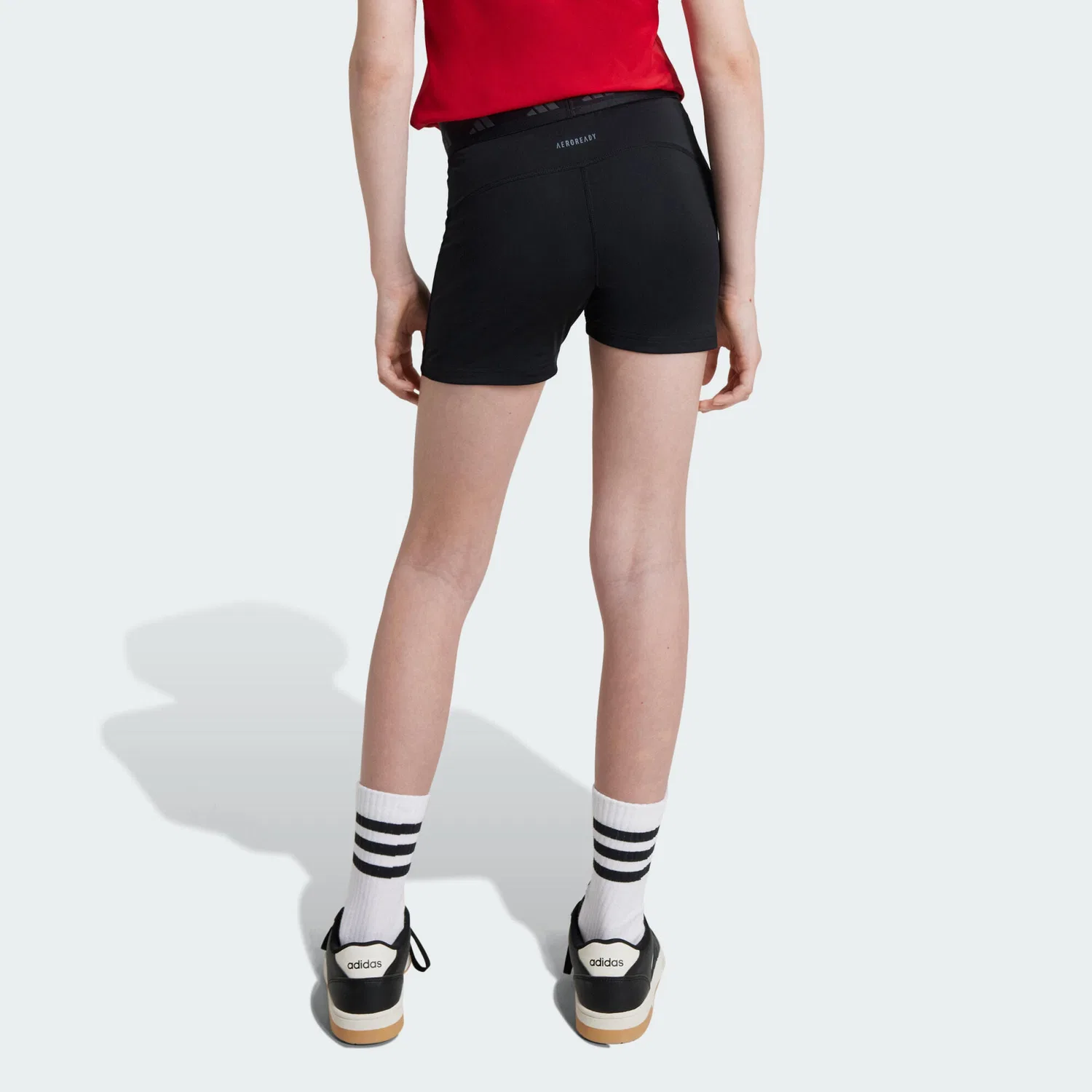 Детские леггинсы с длиной 3/4 TECHFIT Adidas, Schwarz Carbongrau Weiss — фото 3