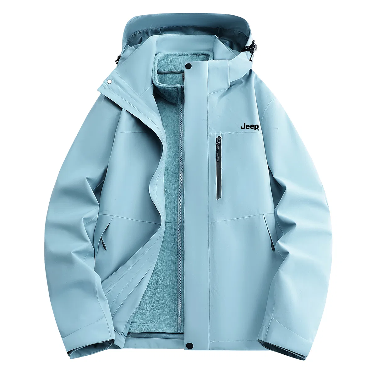 Детская ветровка с принтом Jeep Lifestyle Windbreaker Jacket, Gray Blue