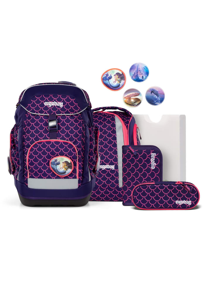 

Ergobag Набор из 6 больших школьных рюкзаков, цвет PerlentauchBär 2025, фиолетовый