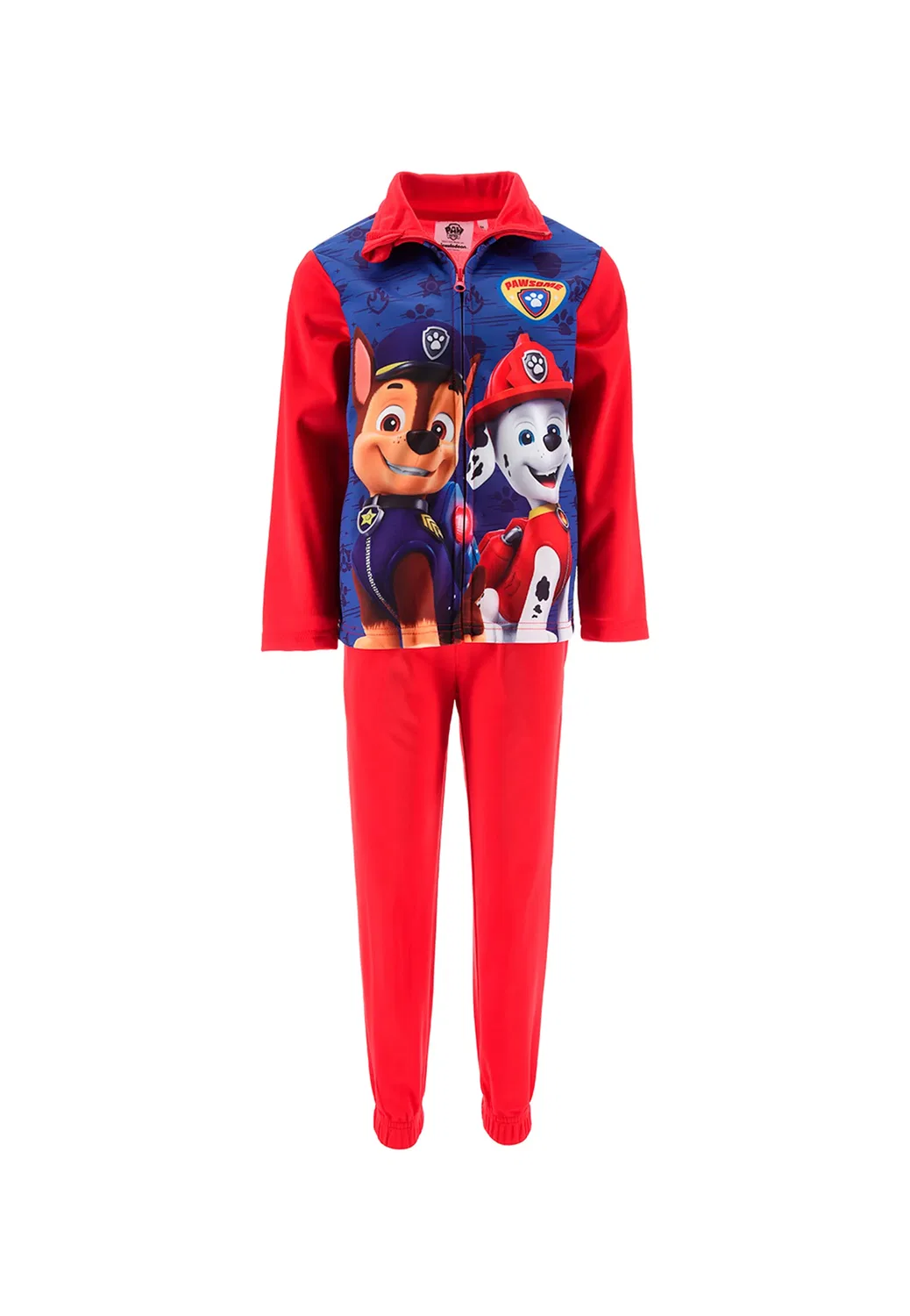 Комплект из футера с длинным рукавом и брюками Chase und Marshall Paw Patrol, красный