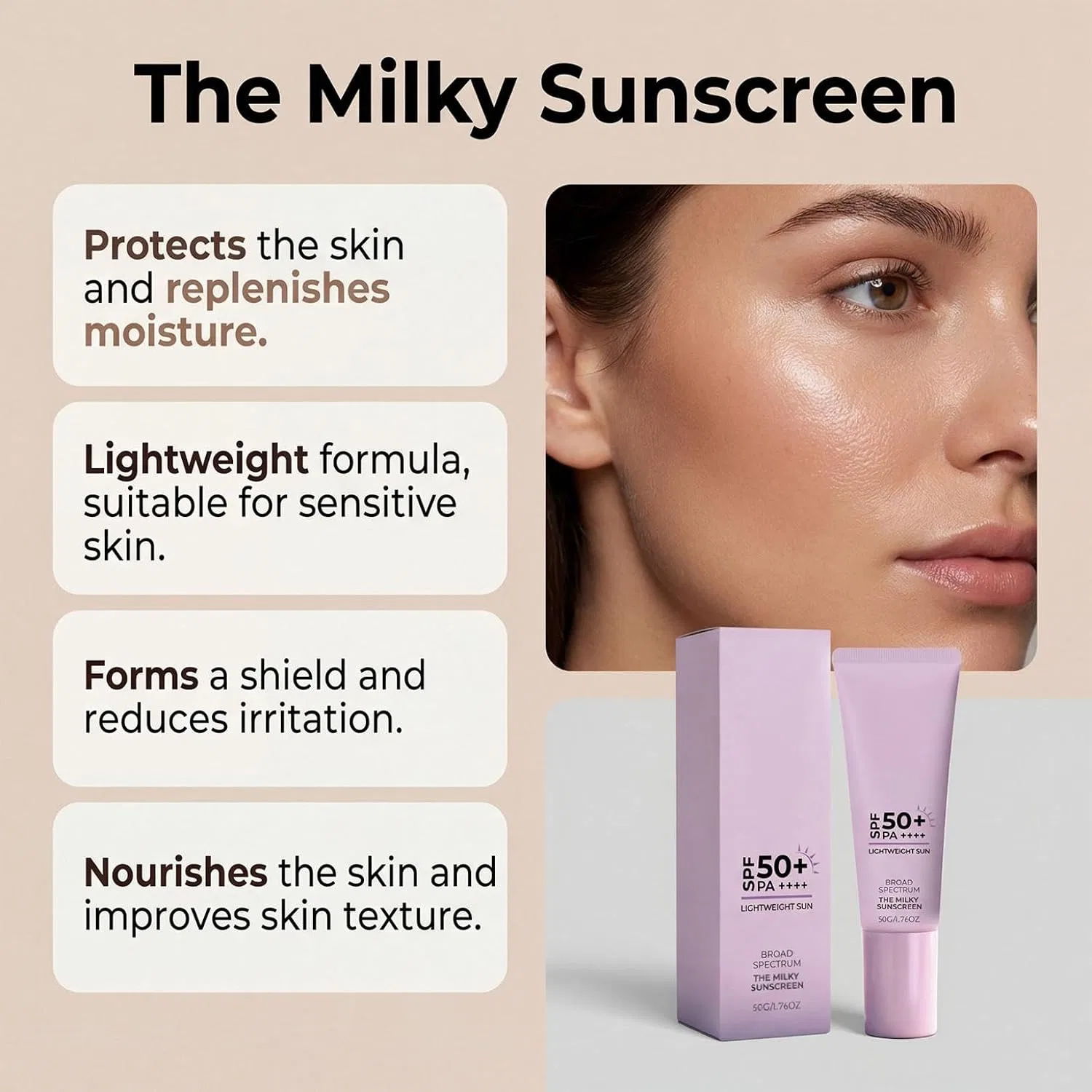 Солнцезащитный крем SPF 50, 50 г, 2 шт Generisch — фото 3