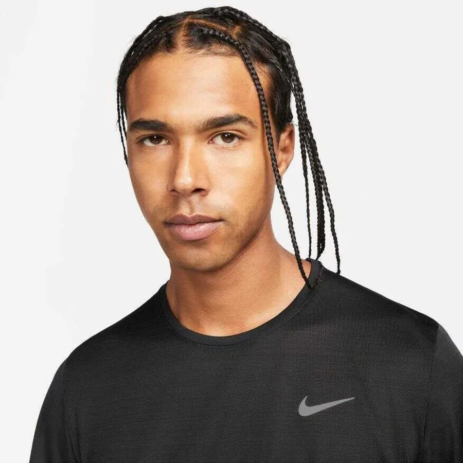Футболка с коротким рукавом Dri-Fit Miler Breathe Nike, L, Черный — фото 3